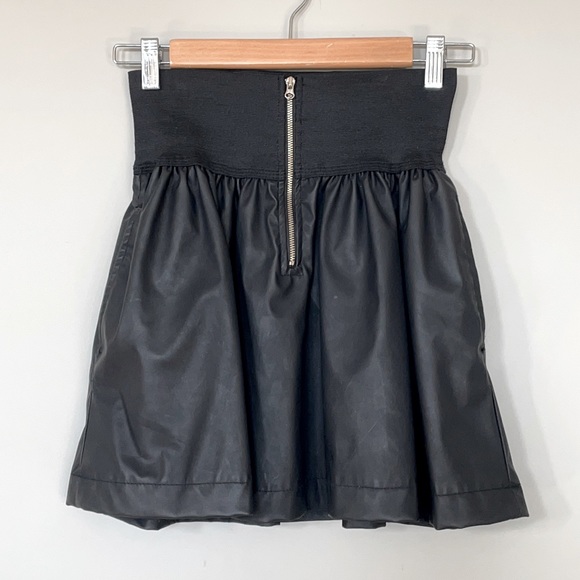 High Waisted Black Skirt with Zippered Front - Picture 1 of 5